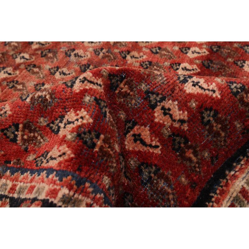 ECARPETGALLERY Hand-knotted Andelz Red Wool Rug - 3'9 x 9'9