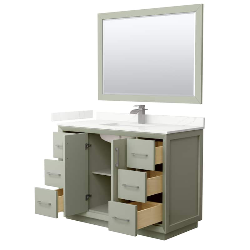 Wyndham Collection WCF414148S-QTZ-UNSM46 Strada 48" Free Standing