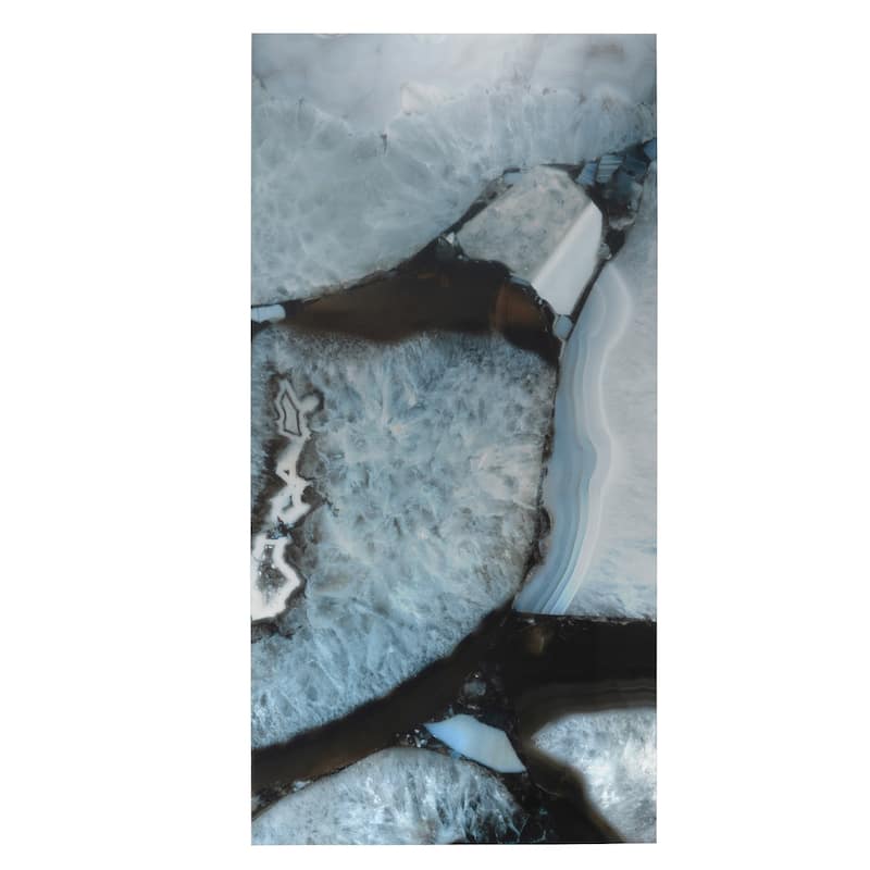 Splendor 24x48 Icy Blue Porcelain Large Format Geode Agate Wall and Floor Tile (15.5 sq ft/case) - 2 Pack