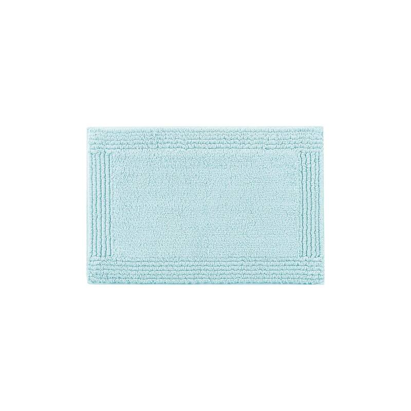 Cotton Tufted 3000 GSM Reversible Bath Rug - 17x24" - Blue
