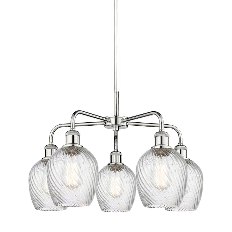 Innovations Lighting 516-5CR-15-23 Salina Chandelier Salina 5 Light - Polished Chrome / Clear Spiral Fluted