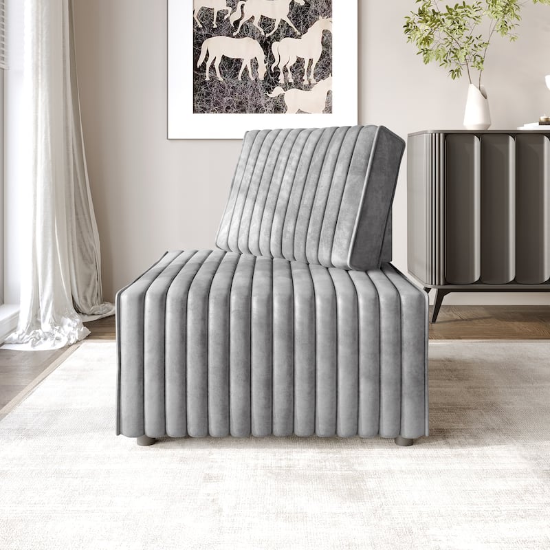 CraftPorch Contemporary Clean-Line Linen Upholstered Corner Seat