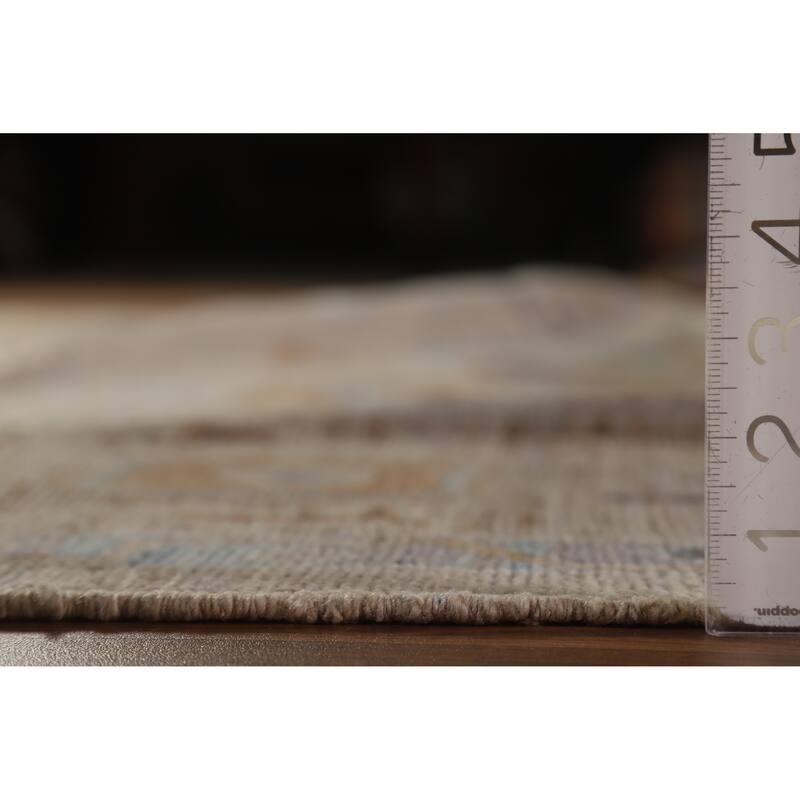 Hand Knotted Oriental 100% Wool Carpet Transitional All-Over Beige & Ivories Oushak Area Rug - 10' 0'' X 8' 2''
