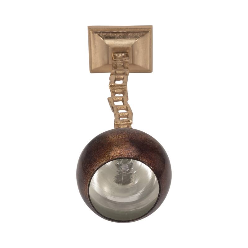 Sagebrook Home Modern Glam Metal Gold Novelty Tealight Holder With Base