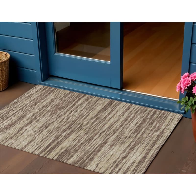 HomeRoots Abstract Modern Rectangle Outdoor Rug - 3' x 5'