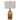 Inzago glass table lamp with linen hardback drum shade - One Size