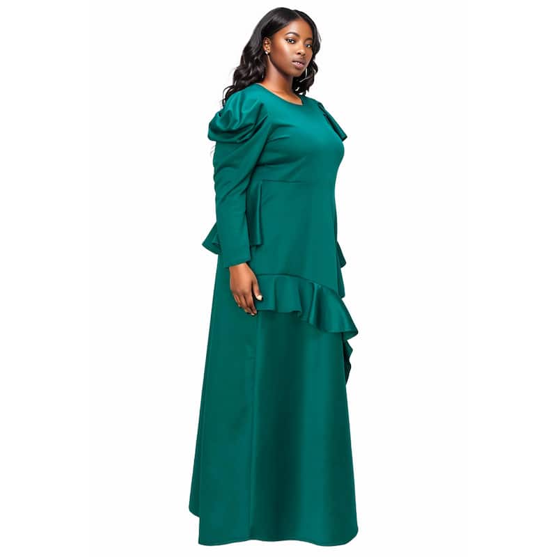 L I V D Plus Size Vivienne Ruffled Maxi Dress