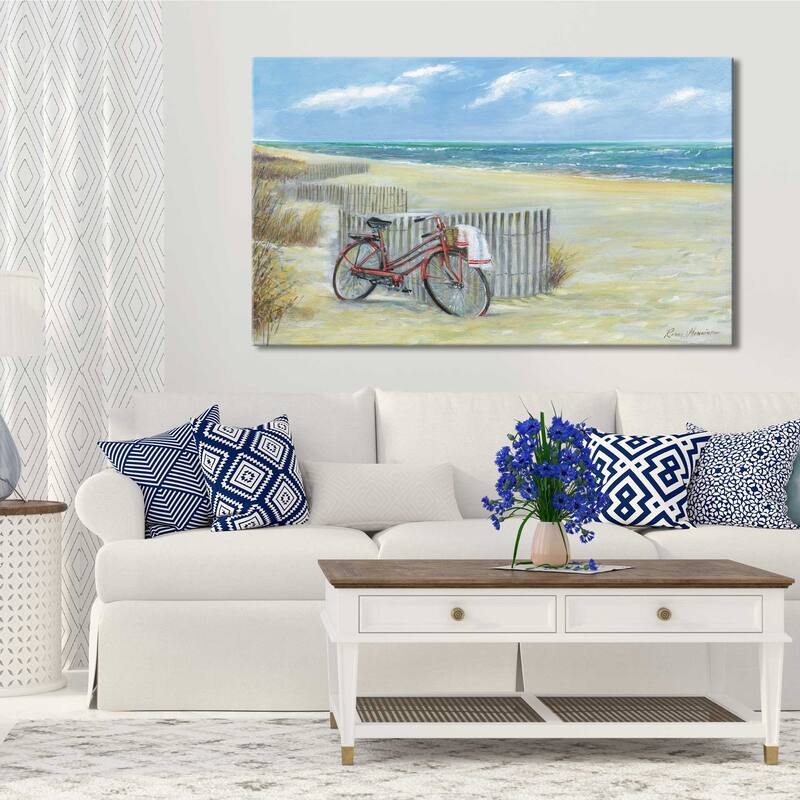 "Bike to the Beach" by Ruane Manning Print on Canvas
