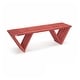 preview thumbnail 7 of 12, Wood Bench X60 Eco-friendly Modern Style L 54" Copper Henna
