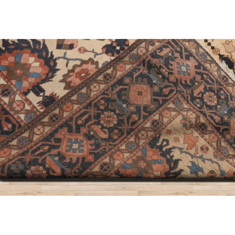 Hand Knotted Mahal Ivory 100% Wool Traditional Oriental Area Rug - 13' 3'' x 16' 9''