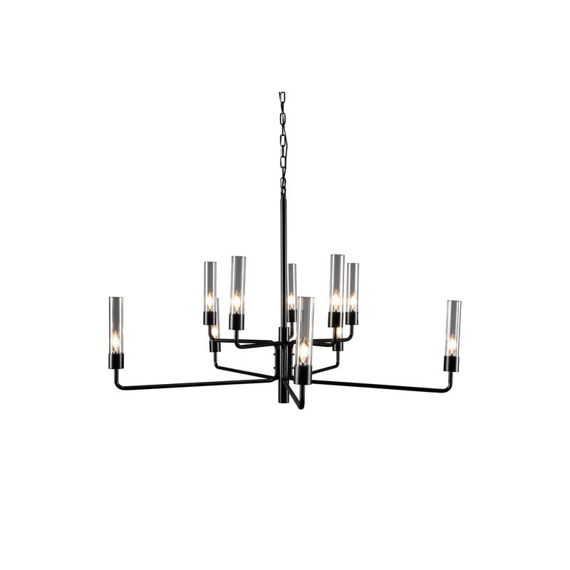 Maddy 10-Light Iron and Glass Chandelier by Kosas Home - 24Hx18Wx18D