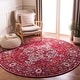 preview thumbnail 4 of 12, SAFAVIEH Vintage Hamadan Hayriye Traditional Oriental Rug 3' x 3' Round - Red/Multi