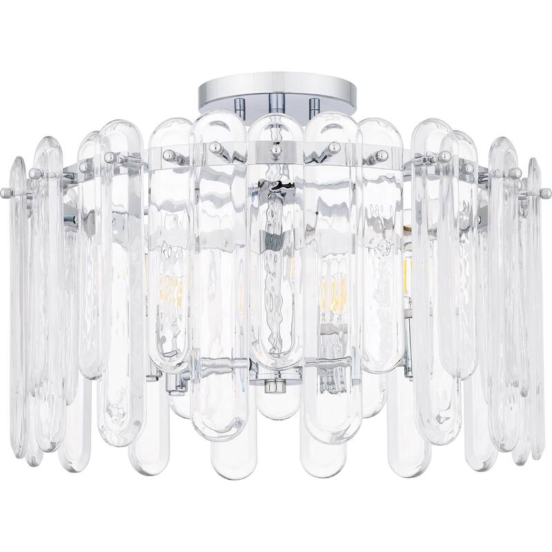 Stiles 5-Light Polished Chrome Semi-Flush Mount Light