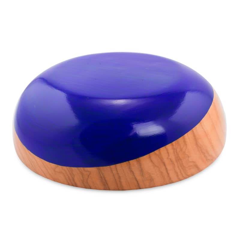 Novica Handmade Spicy Blue Wood Bowl (Large)