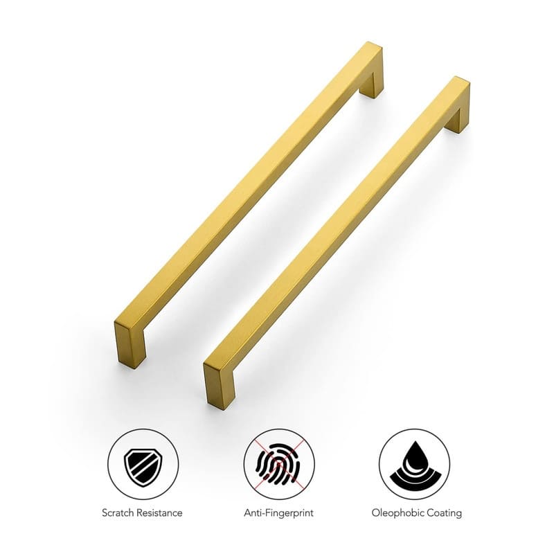 18 Pack 10 Inch Kitchen Square Cabinet Handles - 10.5"L x 0.5"W