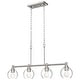 preview thumbnail 40 of 56, 4/5-Light Kitchen Island Pendant Light Fixture with Clear Glass Shades