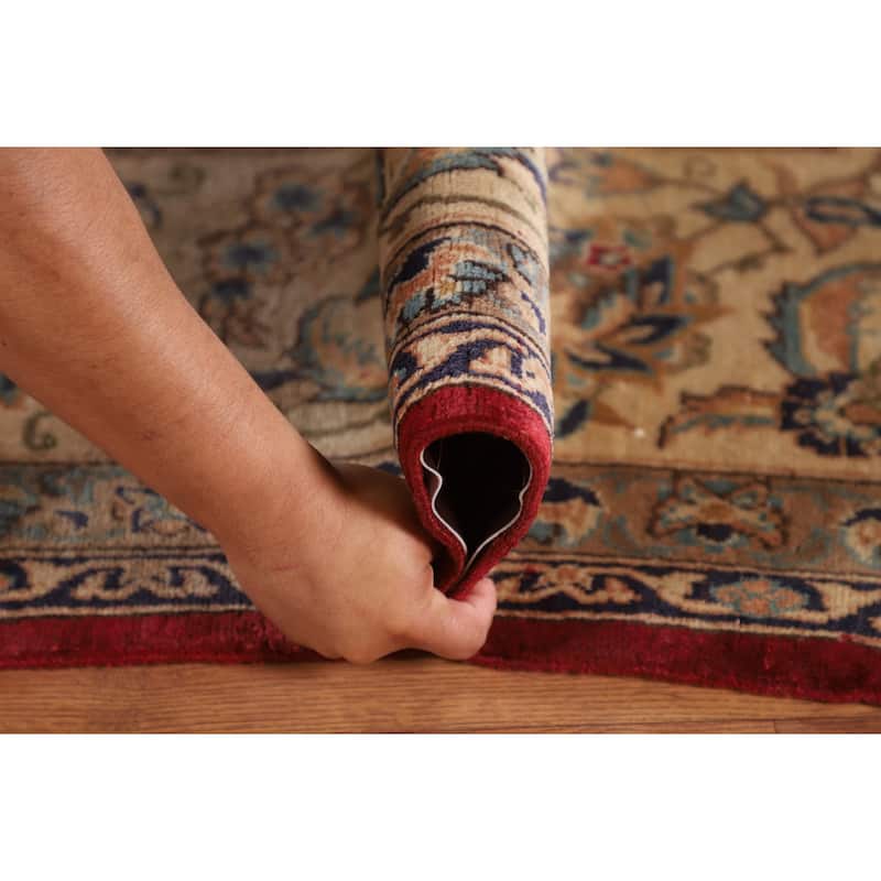 All-Over Floral Tabriz Persian Antique Area Rug Handmade Wool Carpet - 8'6"x 12'0"