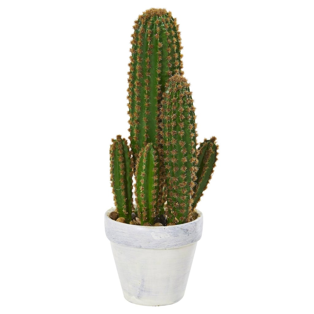 Nearly Natural 1.5' Cactus Succulent Artificial Plant - Green