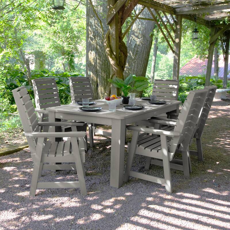 Weatherly 7-piece Outdoor Dining Set - 42" x 72" Table, Dining-height