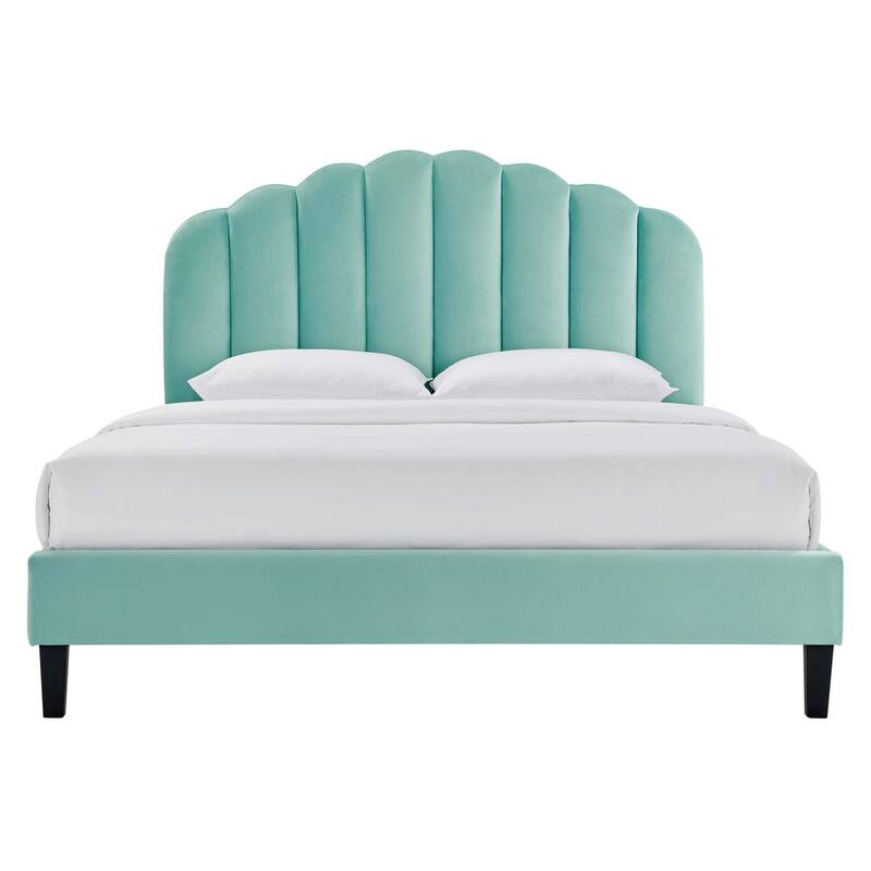 Daisy Performance Velvet Queen Platform Bed