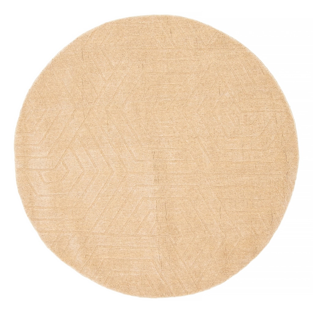 Kashkuli Gabbeh Beige Rug 4'0" x 4'0" - 4'0 x 4'0