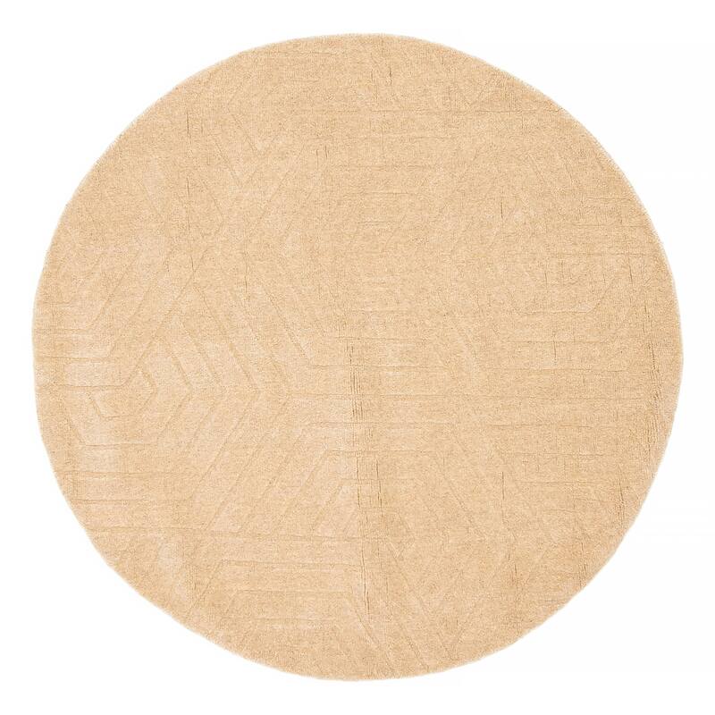 Kashkuli Gabbeh Beige Rug 4'0" x 4'0" - 4'0 x 4'0 - Beige - 4'0 x 4'0
