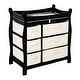 preview thumbnail 6 of 24, Sleigh Style Baby Changing Table with Six Baskets Black/Ecru Baskets