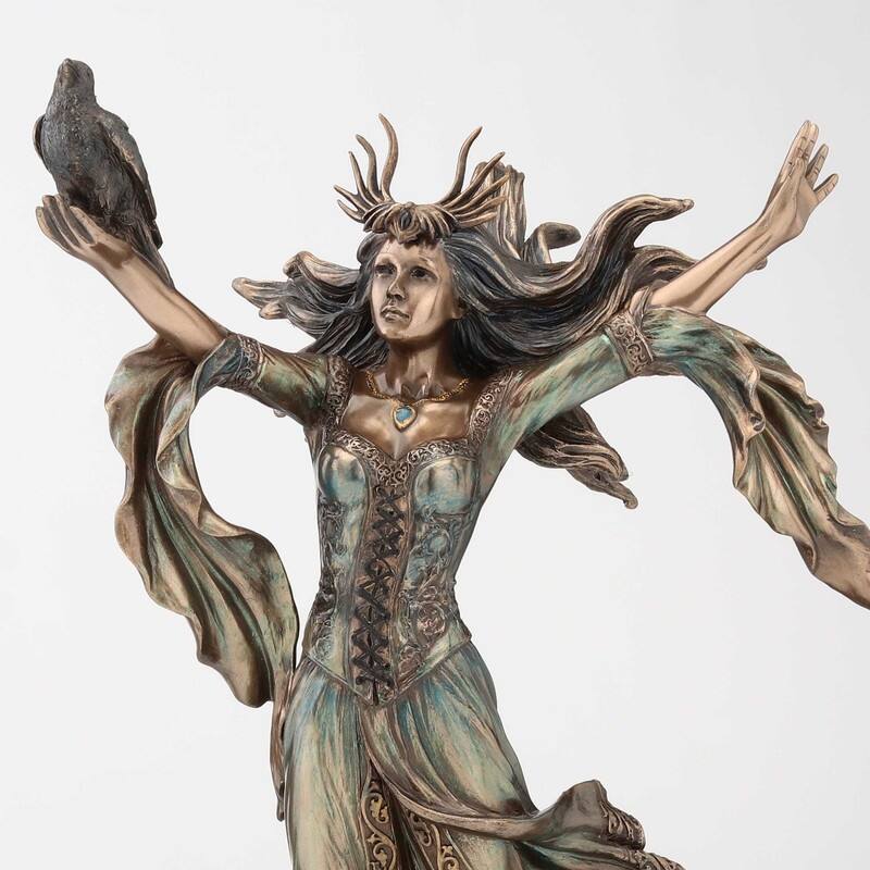 9.84 inches Height Cold Cast Bronze Morgan Le Fay Bronze Finish Figurine