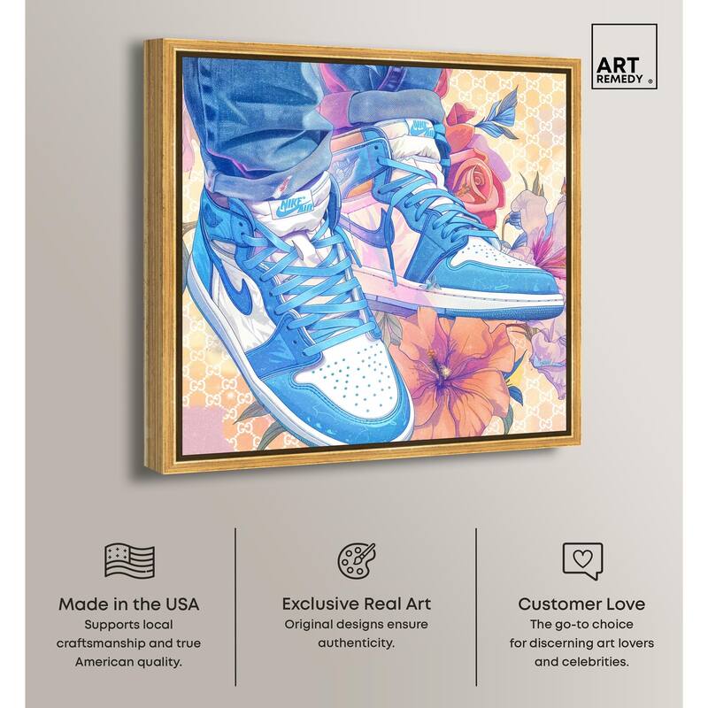 Sneakers in Bloom Canvas by Art Remedy