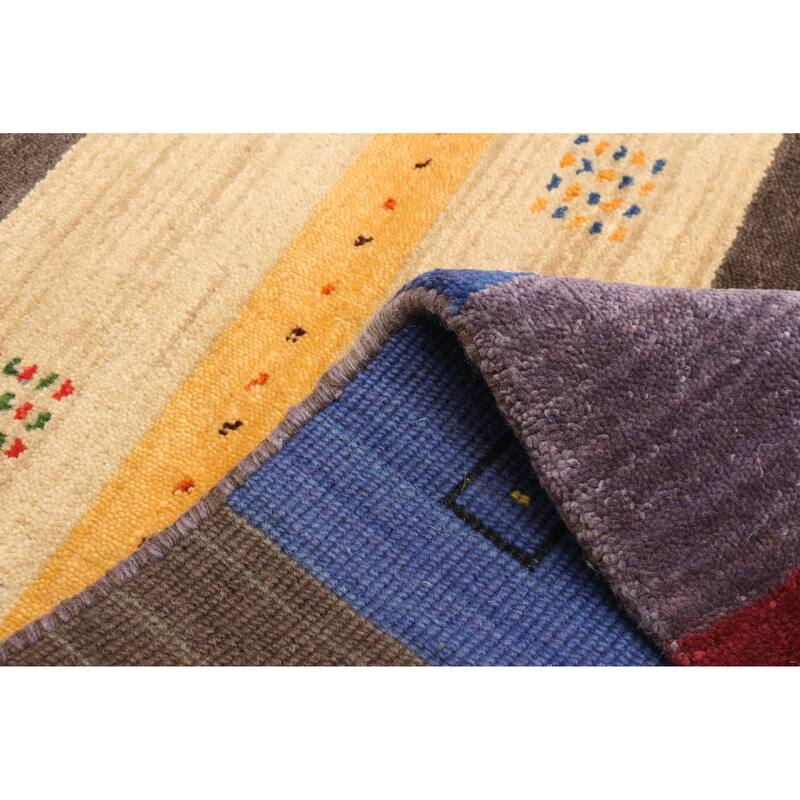 ECARPETGALLERY Hand Loomed Kashkuli Gabbeh Multi Color Wool Rug - 2'11 x 4'9