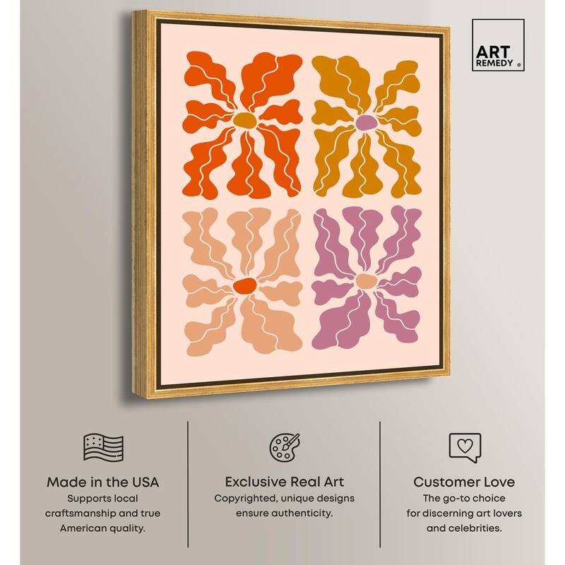 Four Flowers Poster Canvas by Art Remedy