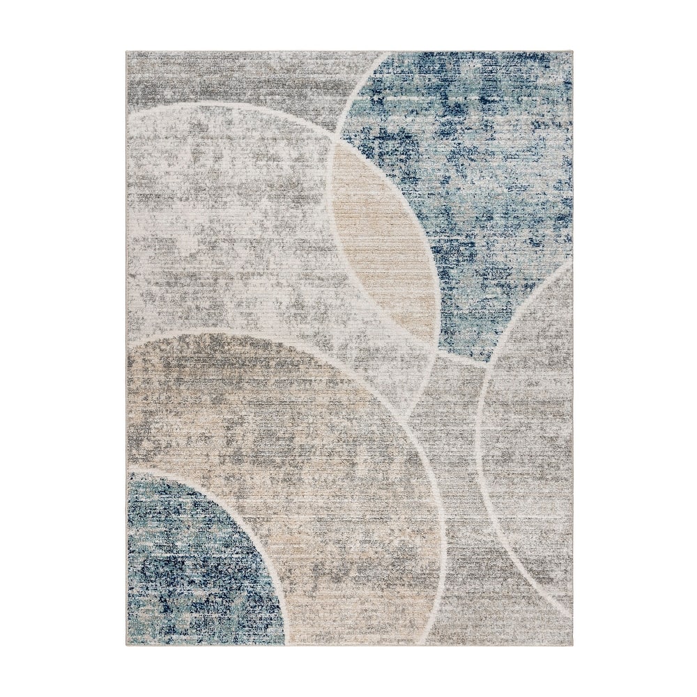 Gertmenian Winsor Modern Neutral Abstract Polypropylene Indoor Area Rug Collection