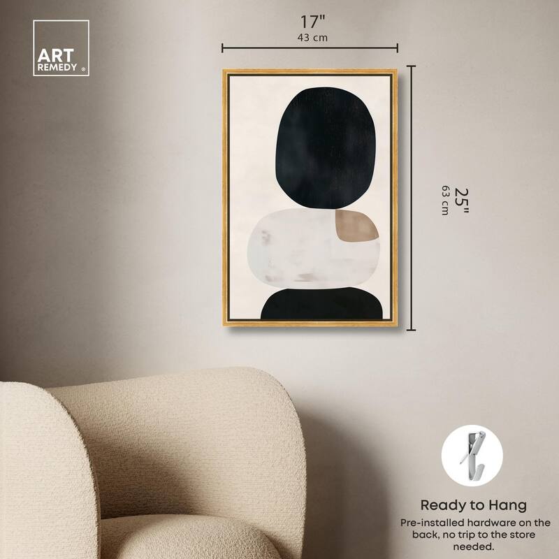 Pebble Pillars II Canvas by Art Remedy