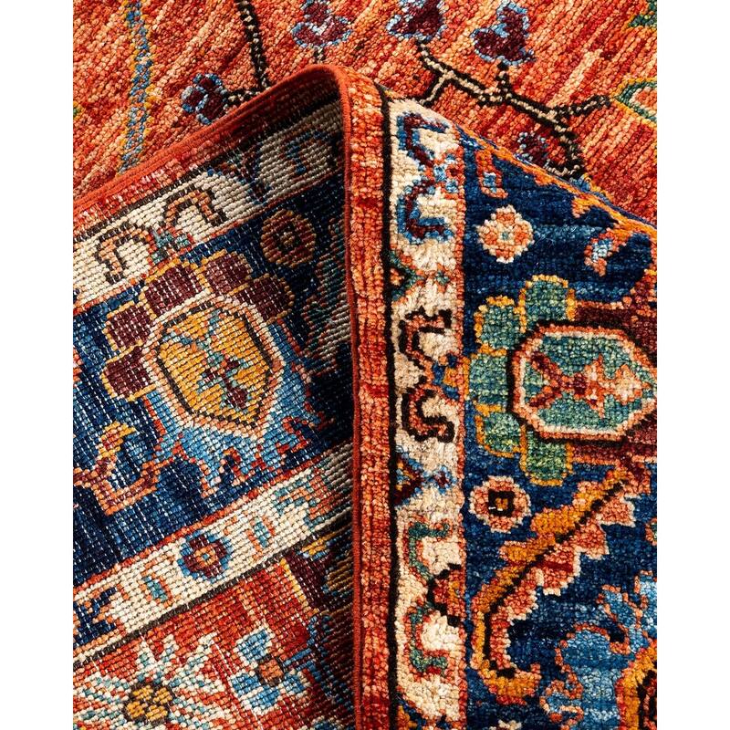 Serapi One-of-a-Kind Hand-Knotted Area Rug - Orange, 4' 1" x 6' 2" - 4' 1" x 6' 2"