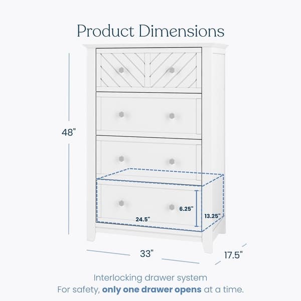 dimension image slide 0 of 3, Child Craft Atwood 4-Drawer Dresser