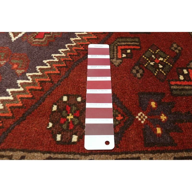 ECARPETGALLERY Hand-knotted Andelz Dark Red Wool Rug - 3'5 x 5'0