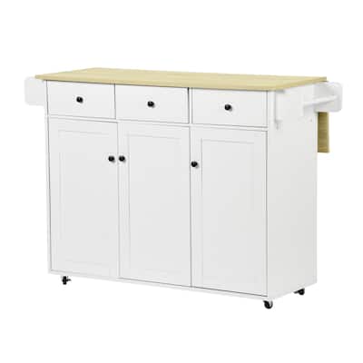 Homy Casa Mobile File Cabinet with Drawers and Storage, White