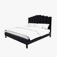 preview thumbnail 54 of 55, Tufted Upholstered Platform Bed with Sturdy Center Legs and Elegant Headboard for Bedroom by HULALA HOME