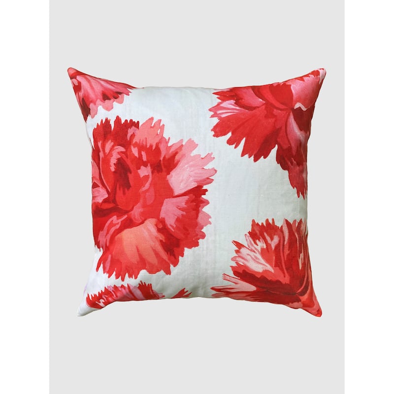 Red Carnations Throw Pillow