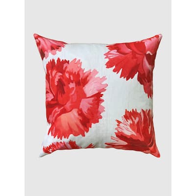 Red Carnations Throw Pillow