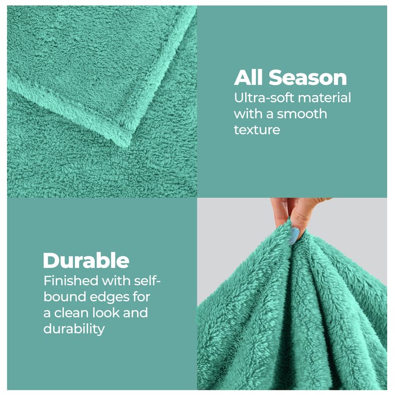 Superior Solid Fluffy Fleece Blanket, Plush and All Season
