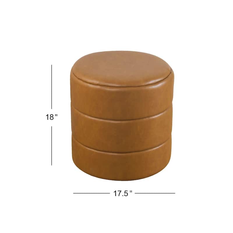 HomePop Upholstered Round Ottoman