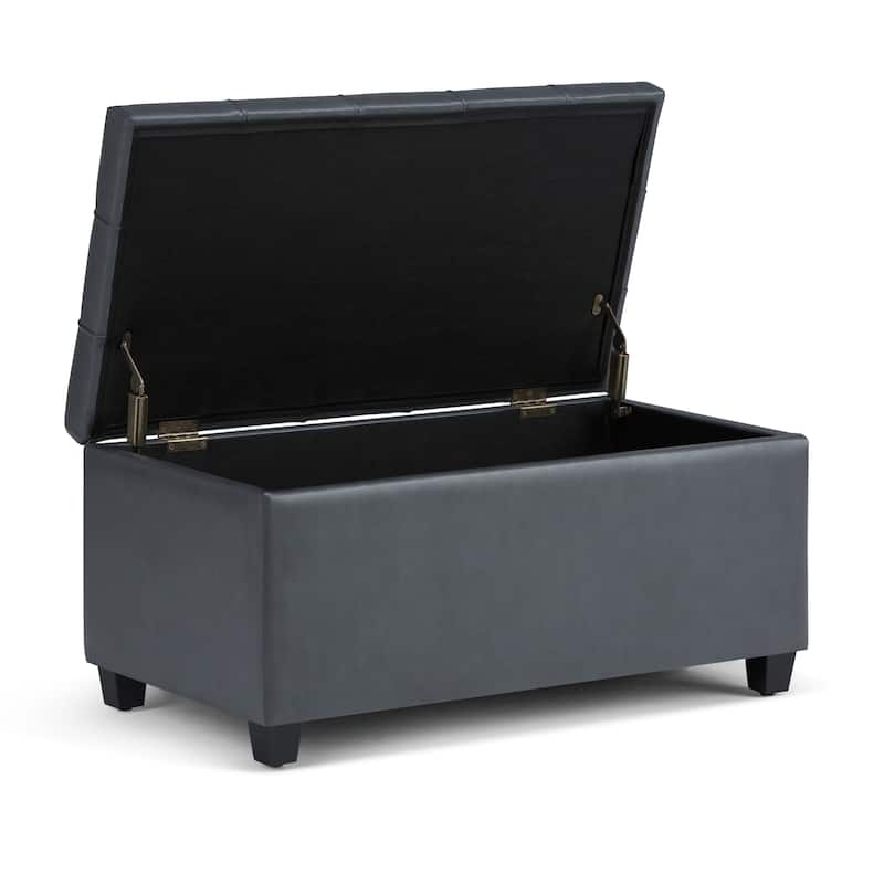 WYNDENHALL Marlowe 34 inch Wide Transitional Rectangle Storage Ottoman