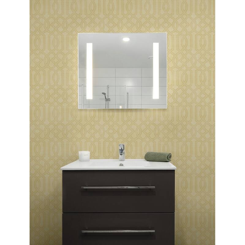 Seabrook Designs Gretel Geometric Lattice Unpasted Wallpaper