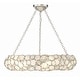 preview thumbnail 2 of 4, Palla 6 Light Antique Silver Chandelier - 24"W x 5.25"H x 24"D