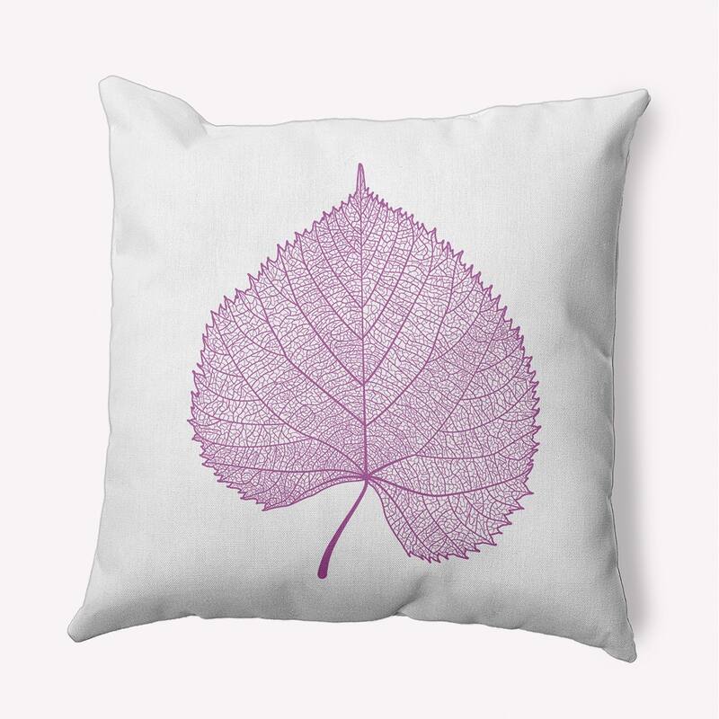 Leaf Study Fall Indoor/Outdoor Throw Pillow - 20" x 20" - Orchid