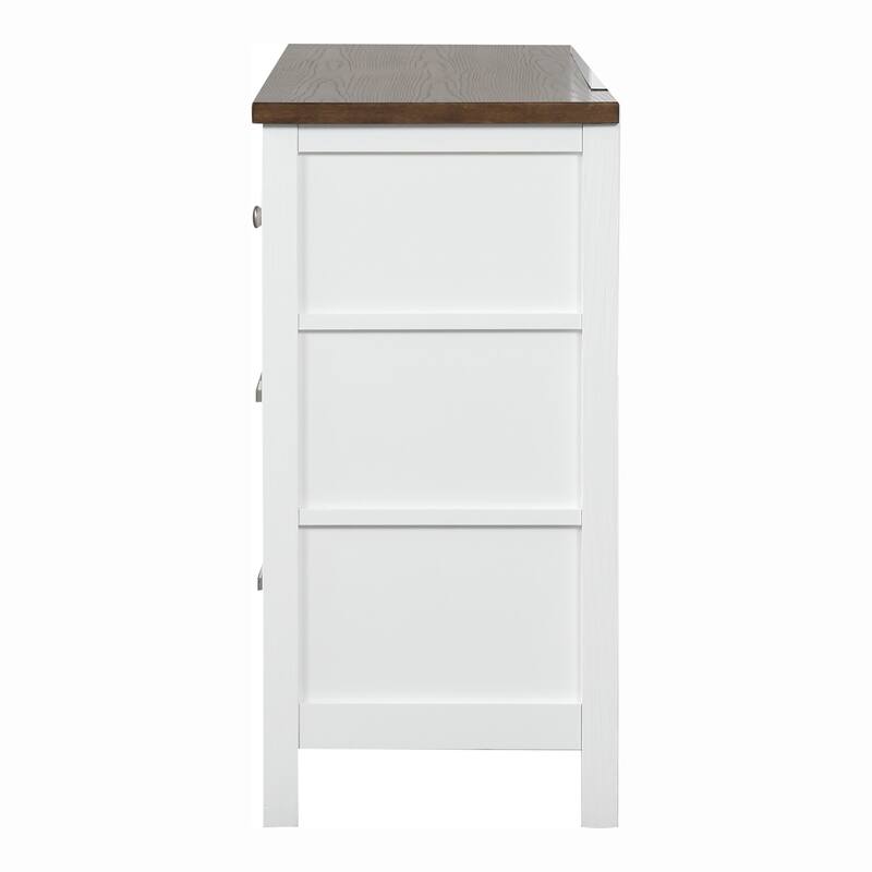 Furniture of America Althea Modern Farmhouse 6-Drawer Solid Wood Dresser