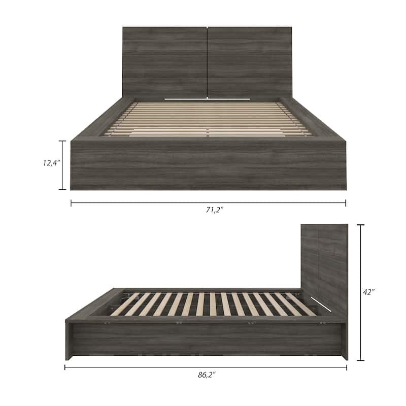 James Platform Bed with Headboard