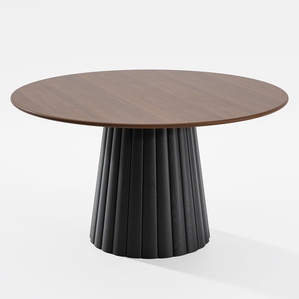 Dovelina Solid Wood Round Dining Table for 4-8 People Nordic