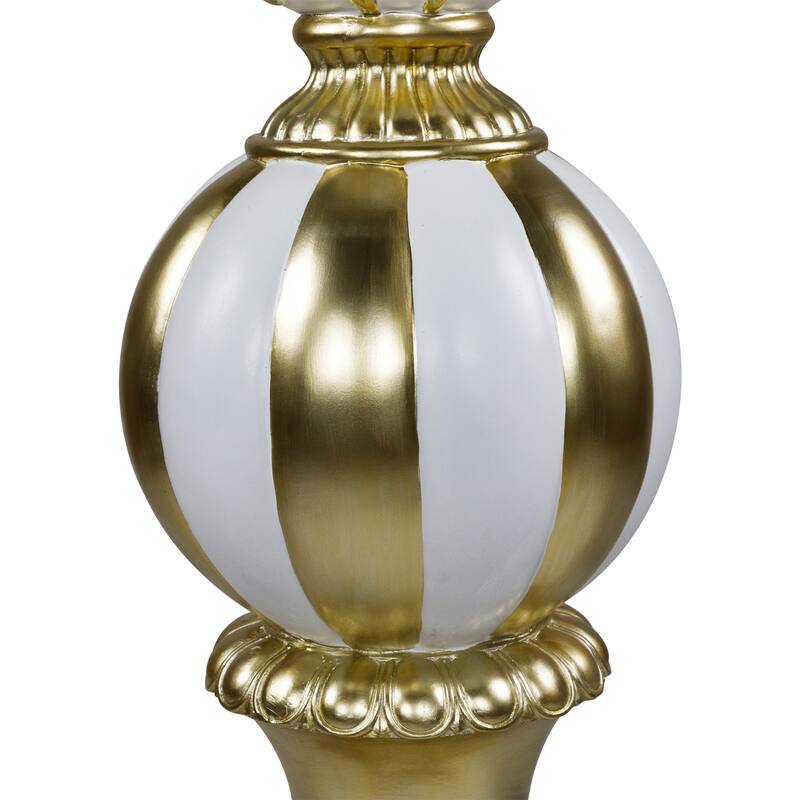 Ball Finial Commercial Size Christmas Decoration 48" - Gold and White